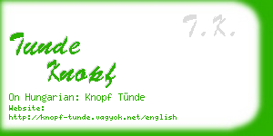 tunde knopf business card
